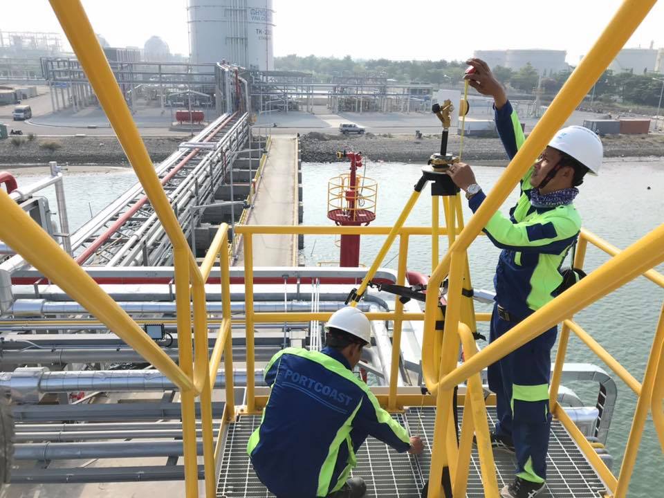 Portcoast đang sử dụng hai máy quét laser thiết bị hiện đại nhất của Leica, P50 và RTC360 để quét dữ liệu cho mô hình cơ sở 3D được xây dựng tại Cảng Hyosung - Cái Mép.