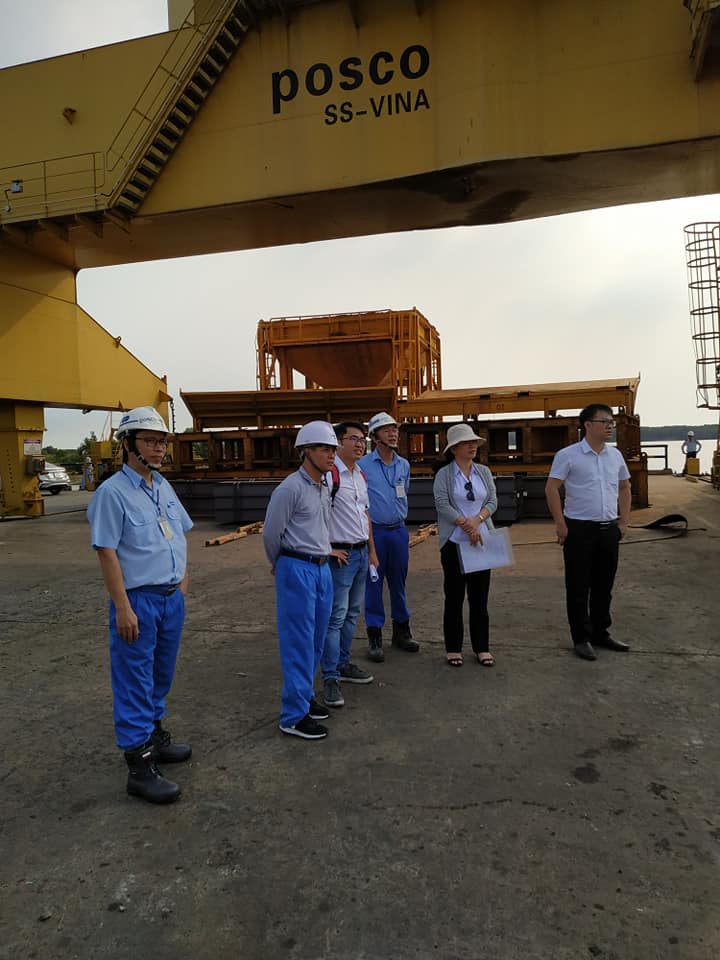 Portcoast team  check the project site for Environmental Impact Assessment of Maintenance Dredging Project of Posco Port and Posco SS Vina Port