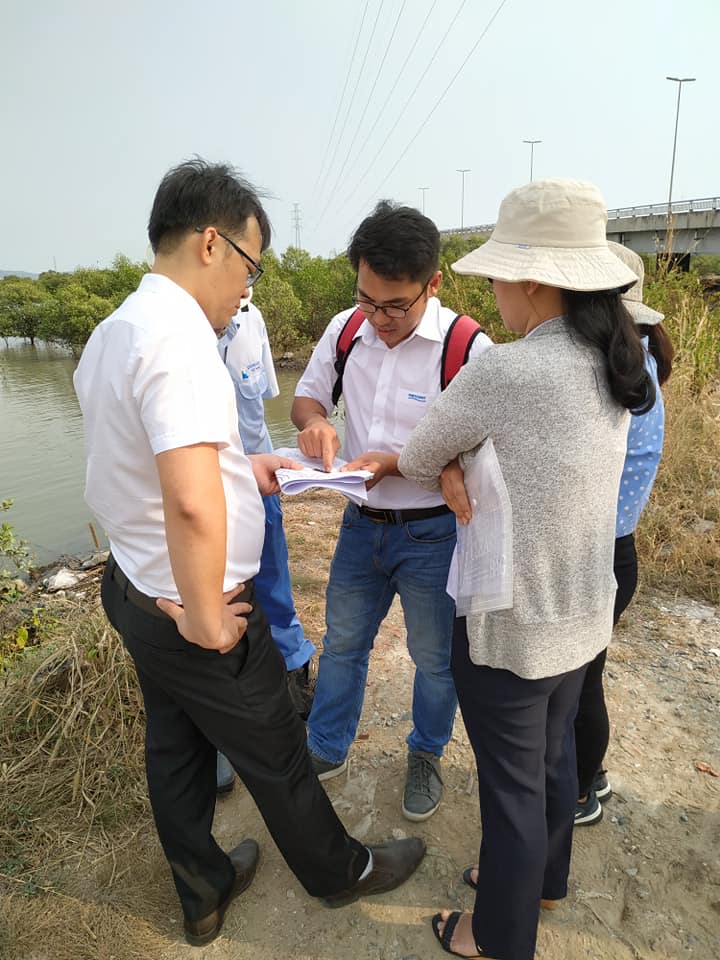 Portcoast team  check the project site for Environmental Impact Assessment of Maintenance Dredging Project of Posco Port and Posco SS Vina Port