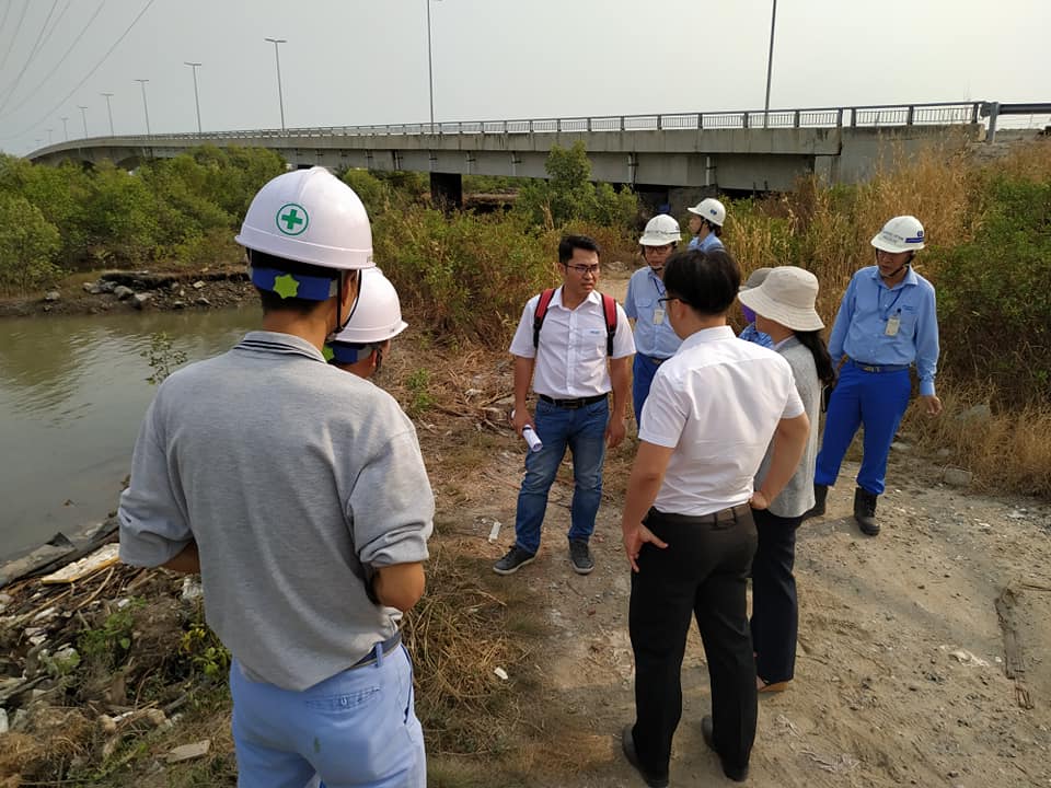 Portcoast team  check the project site for Environmental Impact Assessment of Maintenance Dredging Project of Posco Port and Posco SS Vina Port