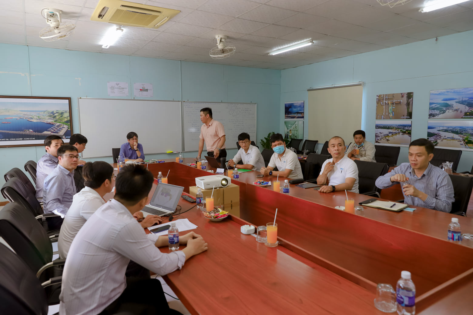 Inspection of work completion acceptance of the wharf of Ca Na General Port - Phase 1A