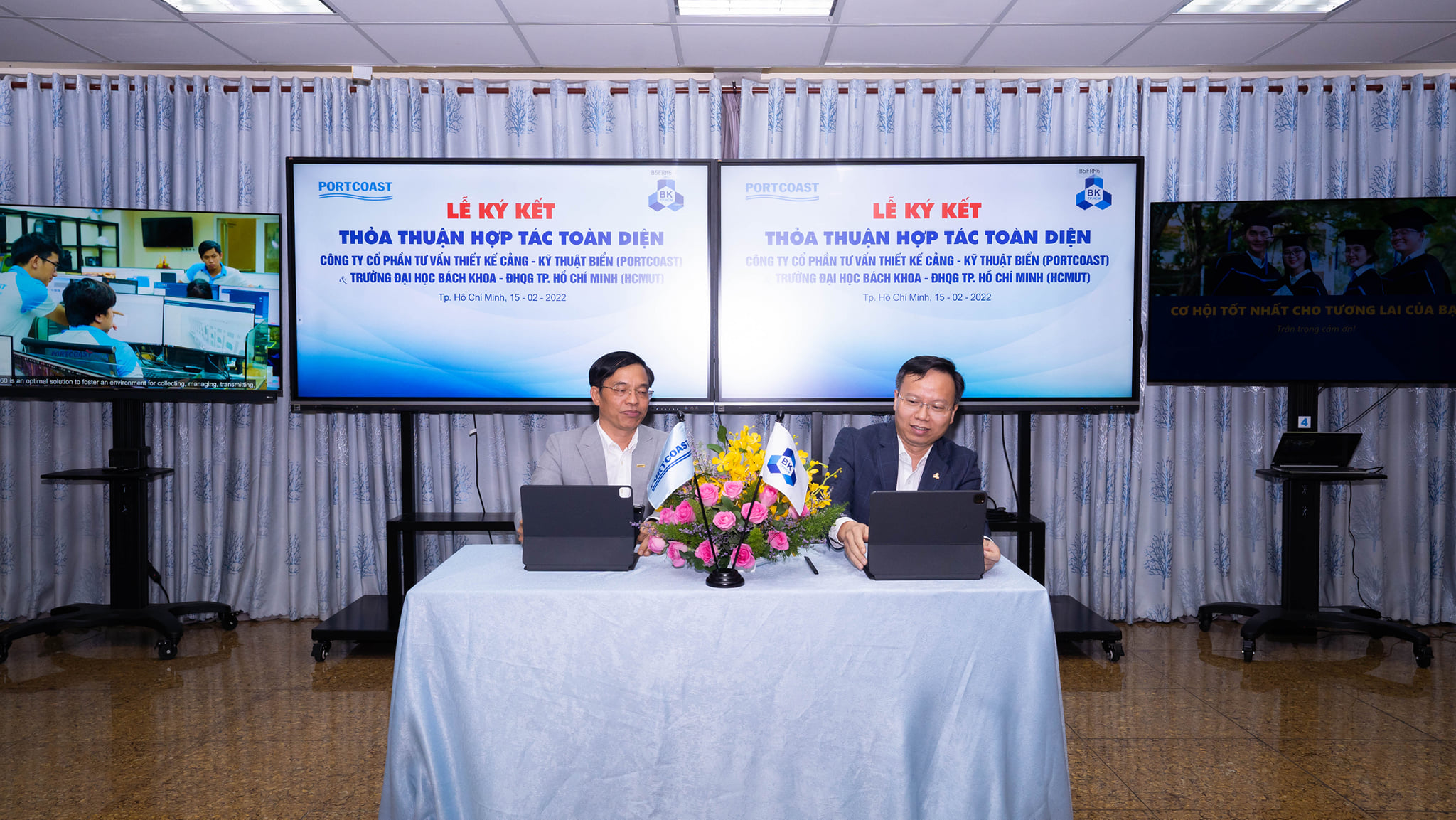 Portcoast Consultant Corporation (Portcoast) and Ho Chi Minh City University of Technology (HCMUT)  signed the Cooperation Agreement