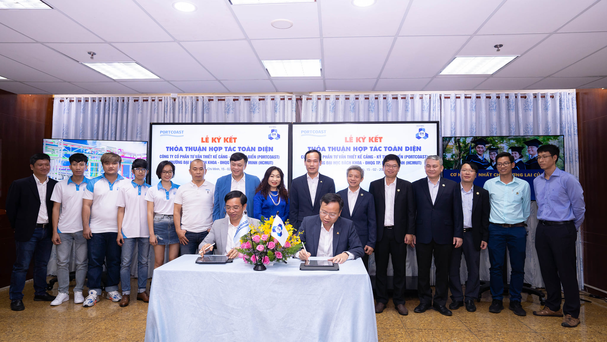 Portcoast Consultant Corporation (Portcoast) and Ho Chi Minh City University of Technology (HCMUT)  signed the Cooperation Agreement