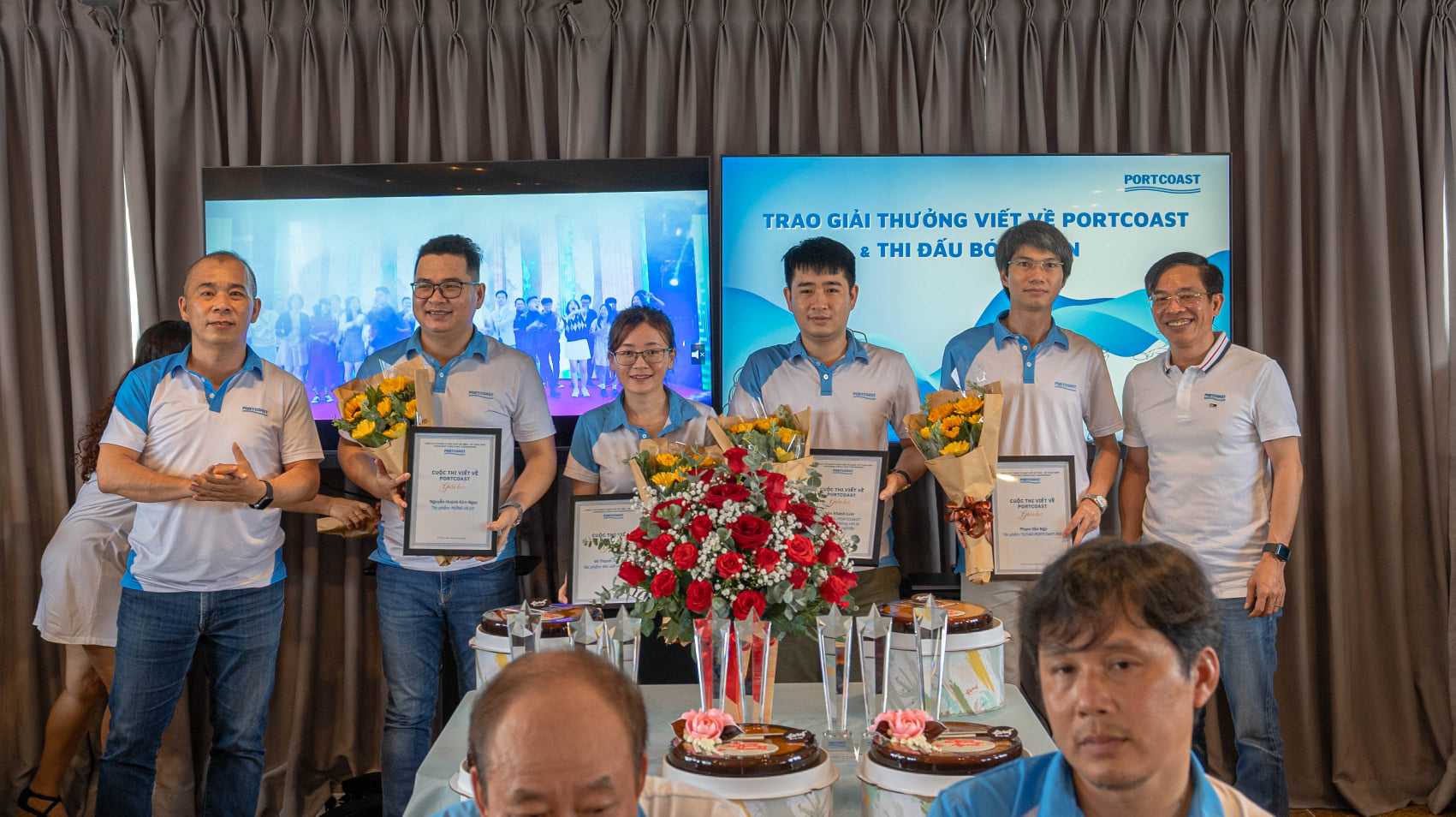 Birthday party for members born in February, March,  April and award prizes for Portcoast contest