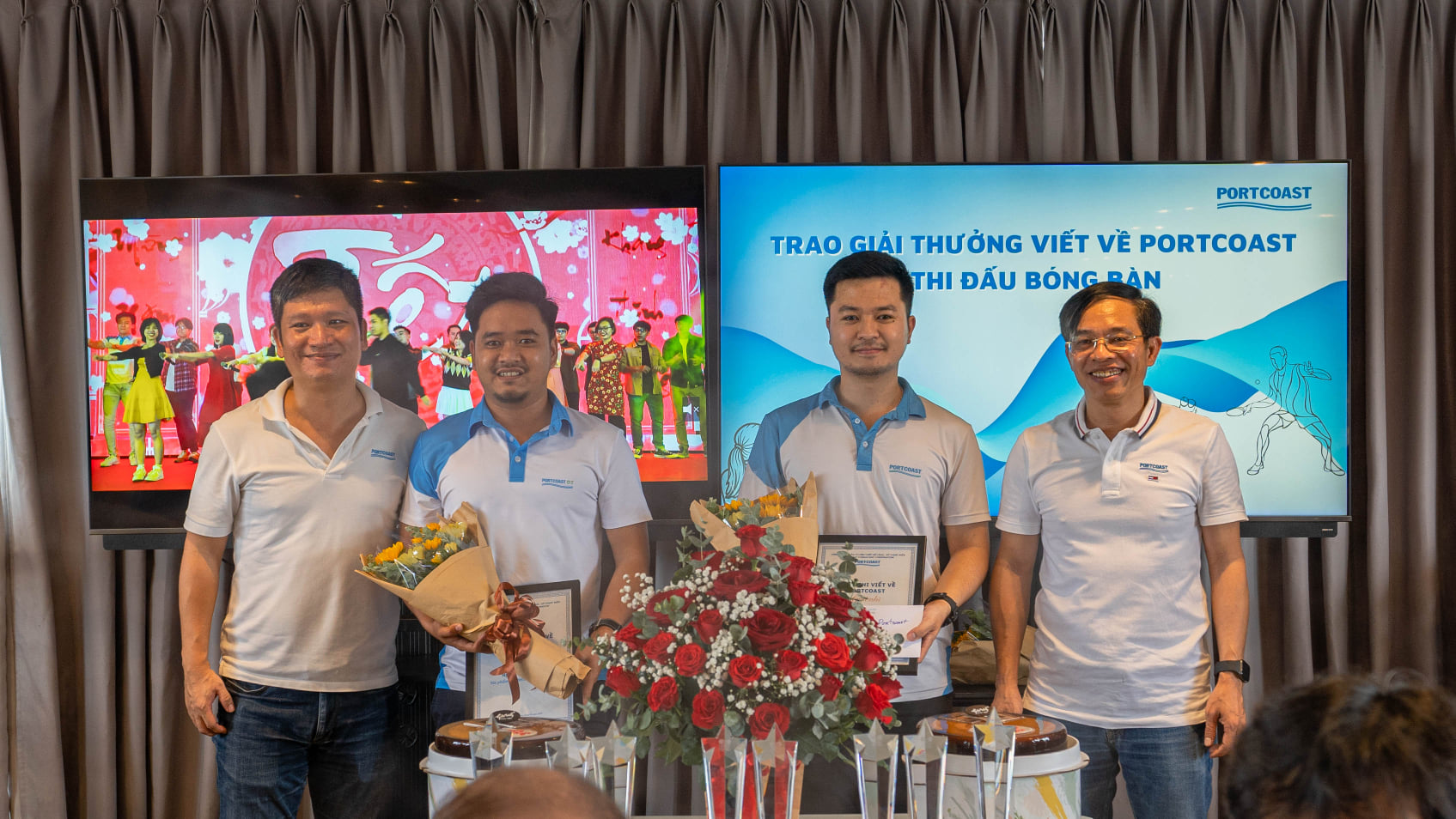 Birthday party for members born in February, March,  April and award prizes for Portcoast contest