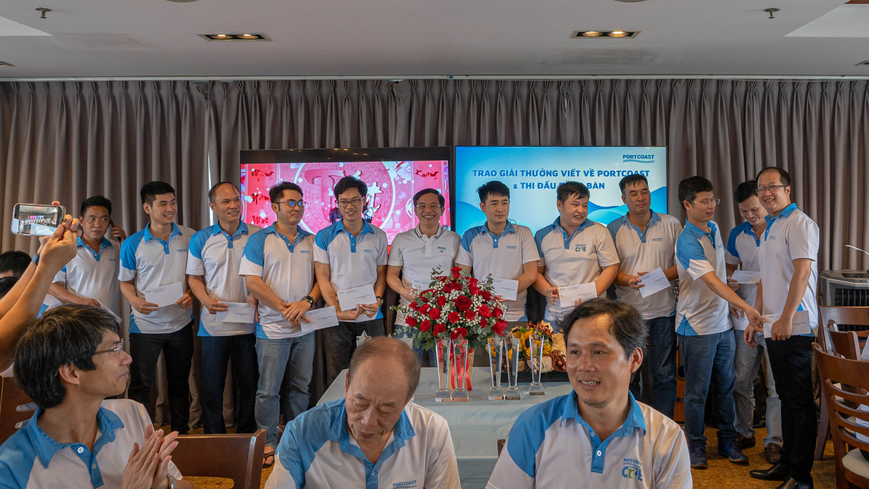 Birthday party for members born in February, March,  April and award prizes for Portcoast contest