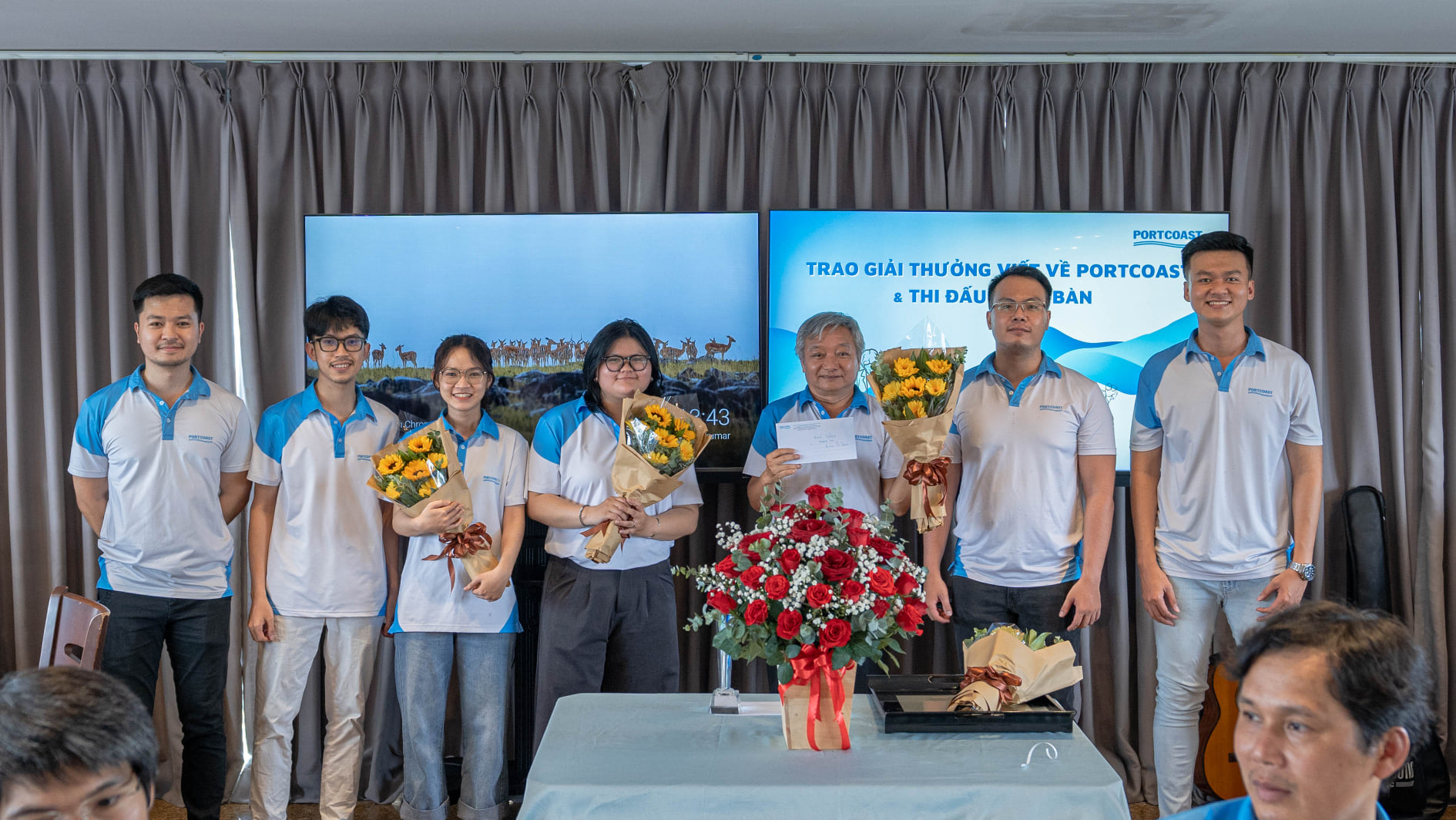 Birthday party for members born in February, March,  April and award prizes for Portcoast contest