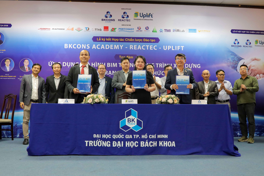 Ký kết giữa BKCons - REACTEC - UPLIFT và tọa đàm ứng dụng mô hình BIM trong công trình xây dựng