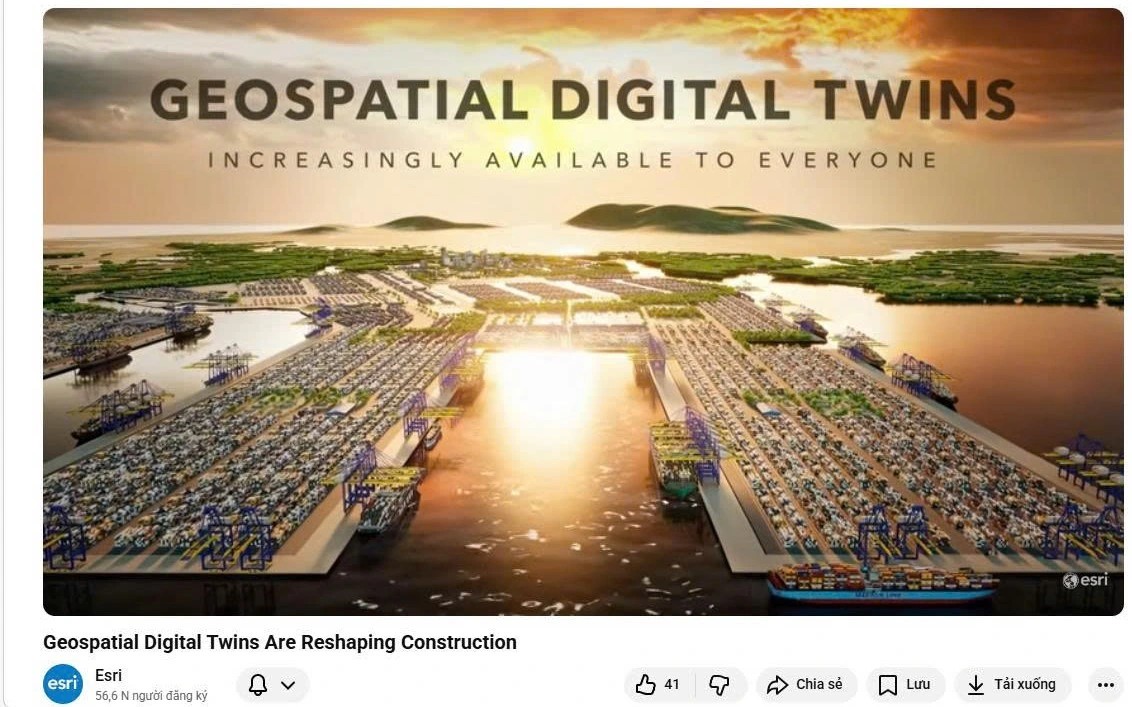 Portcoast ghi dấu ấn toàn cầu trên kênh chính thức của Esri